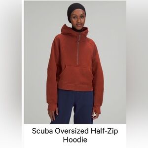 Scuba oversized half-zip hoodie
